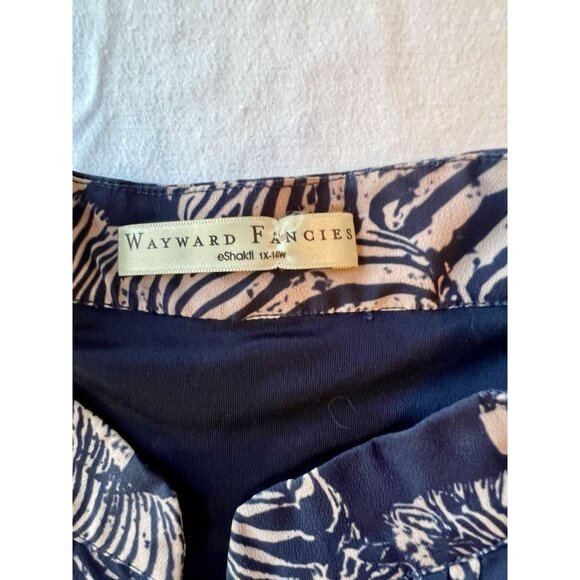 Eshakti Dress 1X MIDI Long Sleeve Tiered Gray Zebra Novelty Print Office - Picture 6 of 10